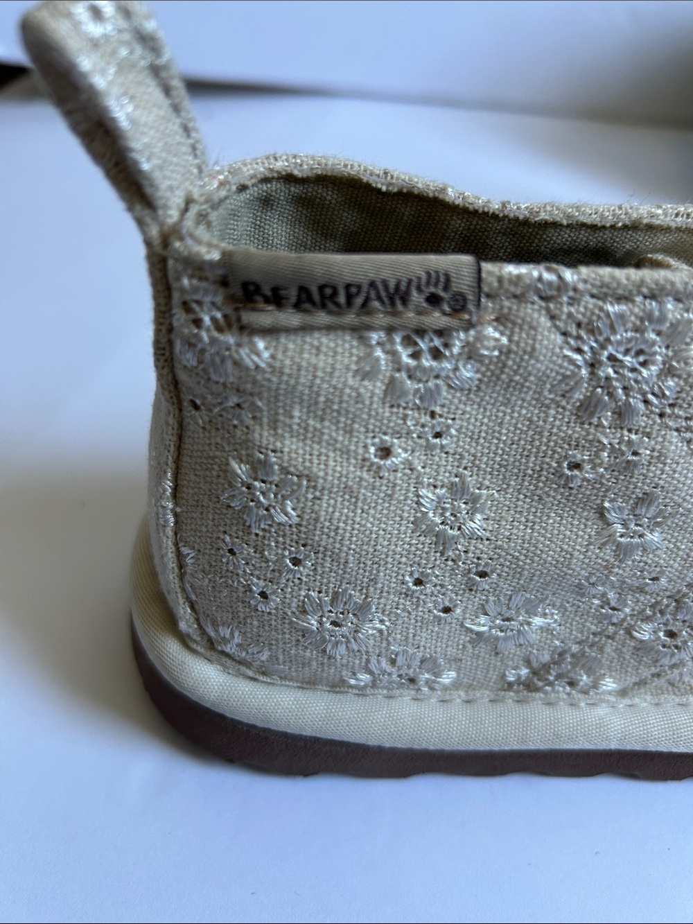 BearPaw Kids Cream Floral Canvas Ankle Boots - Picture 5 of 10